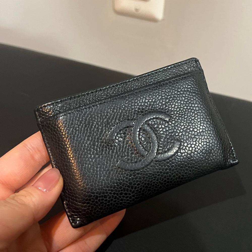 Chanel car wallet, black caviar